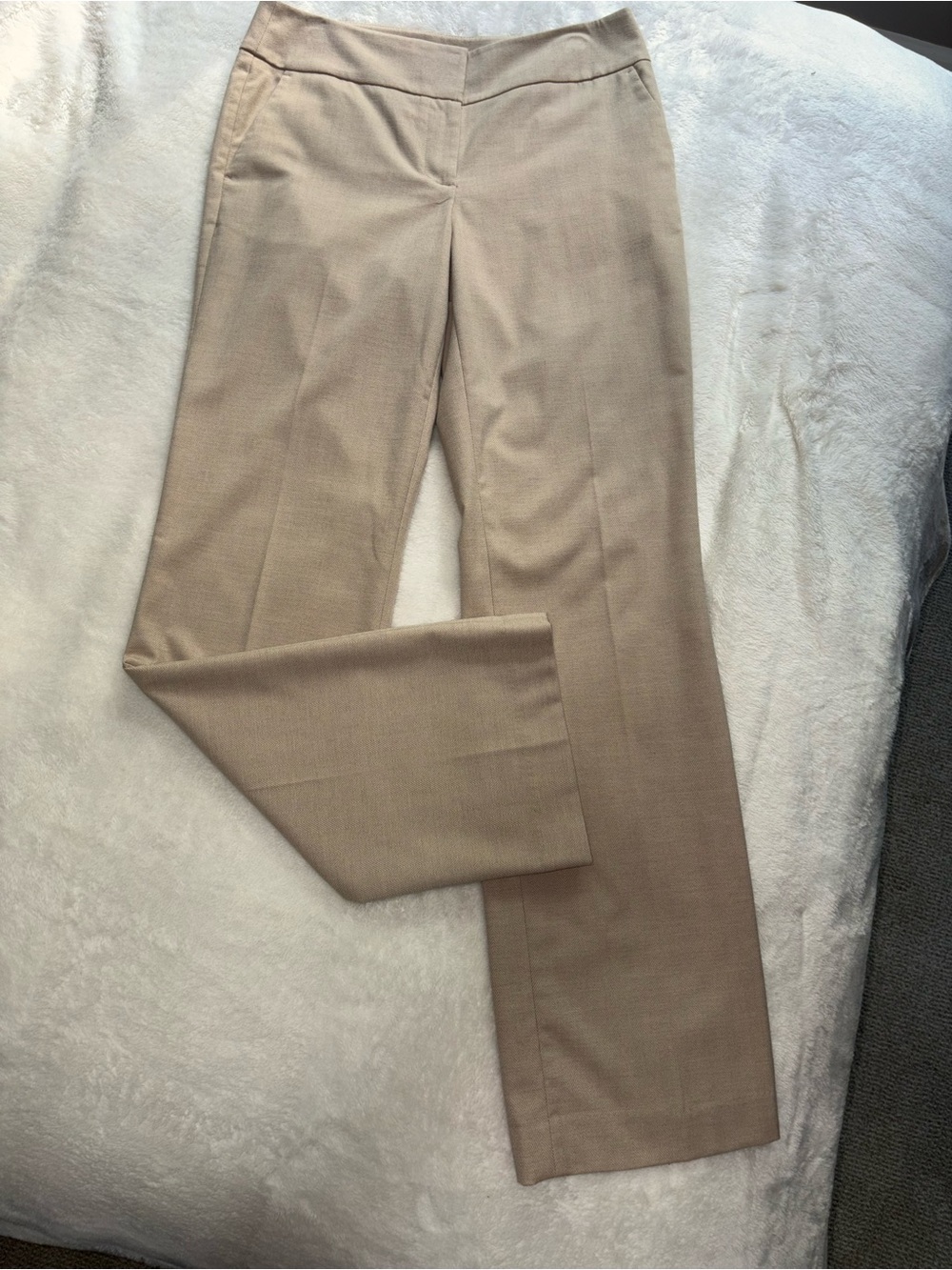 Ann Taylor Factory Light Beige Herringbone Pants